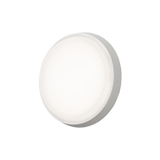 Cesena PowerLED 230V flush wandarmatuur of plafonniere round Ø 17.5cm, vand.bestendig glas, 1x 10W ~
