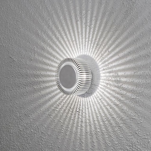 Monza PowerLED 230V wandarmatuur flush rond 15cm, 1x 5W ~