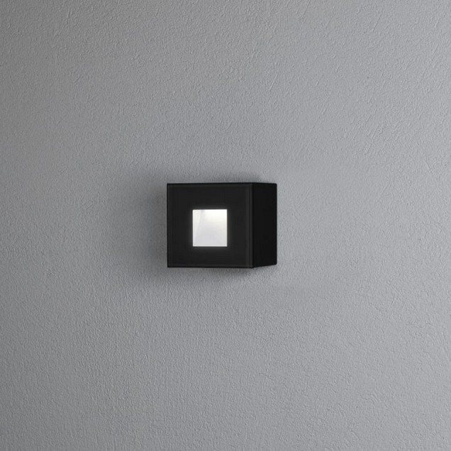 Chieri PowerLED 230V wand- of inbouwarmatuur flush rectangle 8x8cm, 1.5W ~