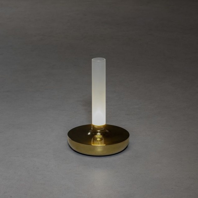 Biarritz, draadloze USB oplaadbare tafellamp, incl. dockingstation, USB laadkabel, keuze uit 1800/2700/4000K, dimbaar, frosted tube ~
