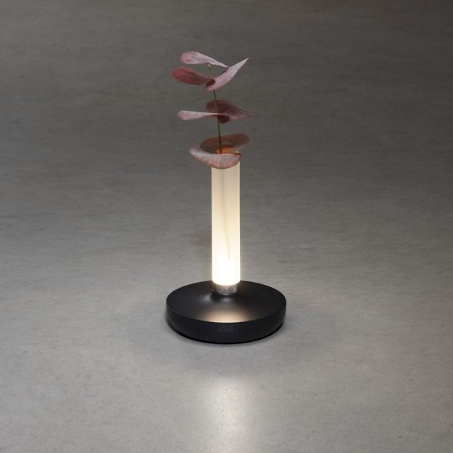Biarritz, draadloze USB oplaadbare tafellamp, incl. dockingstation, USB laadkabel, keuze uit 1800/2700/4000K, dimbaar, frosted tube ~