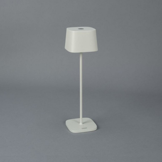 Capri draadloze USB oplaadbare LED lounge/tafellamp vierkant 37cm, IP54, docking station, USB laadkabel, touch dimmer en switch, 2700K of 3000K, 10 LED (extra)warmwit, Lithium batterij, laadtijd 6u, 9u licht op 100%, 20u op 50% ~