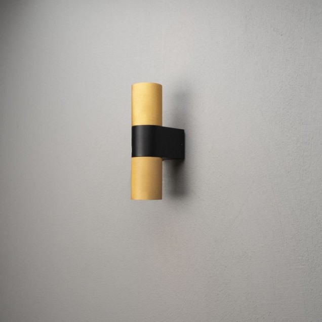 Temi 230V wandarmatuur twinspot raster 15cm, GU10, max 2x 7W ~