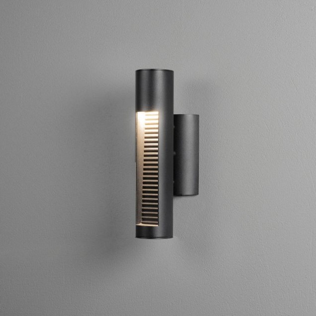 Udine PowerLED 230V wandarmatuur tube, 33cm, 2x6W ~