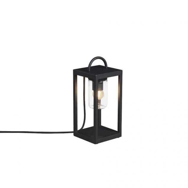 Bologna Lounge 230V terraslantaarn 33cm, 5m aansluitsnoer, E27 max 40W, transparant glas ~