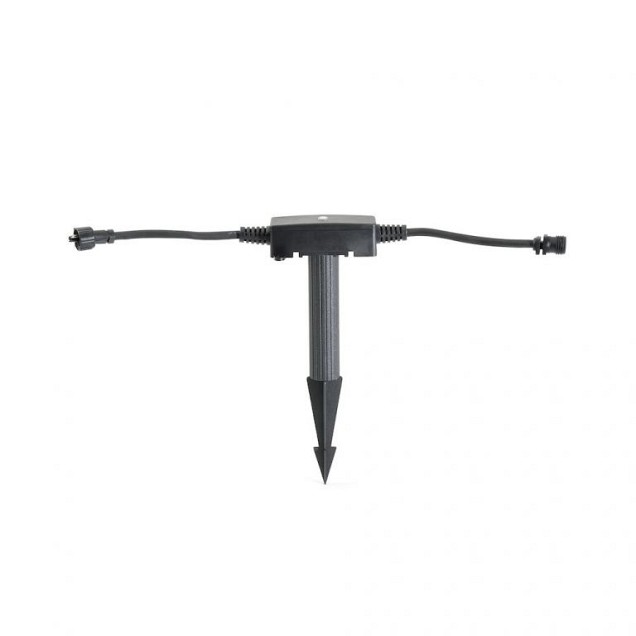 Schemerschakelaar voor Amalfi 12V PowerLED spots, bxh 8x20cm op grondspies, 2x 15cm aansluitsnoeren ~