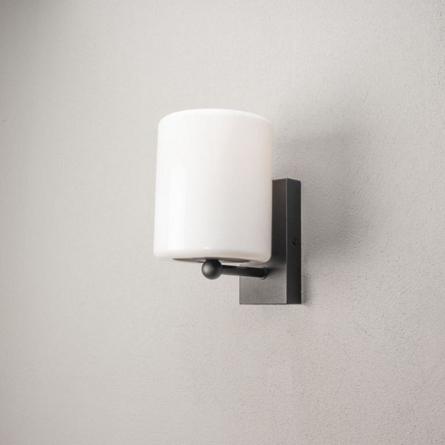 Portici 230V wandlamp opwaarts opaal glas 22cm E27 max 20W ~