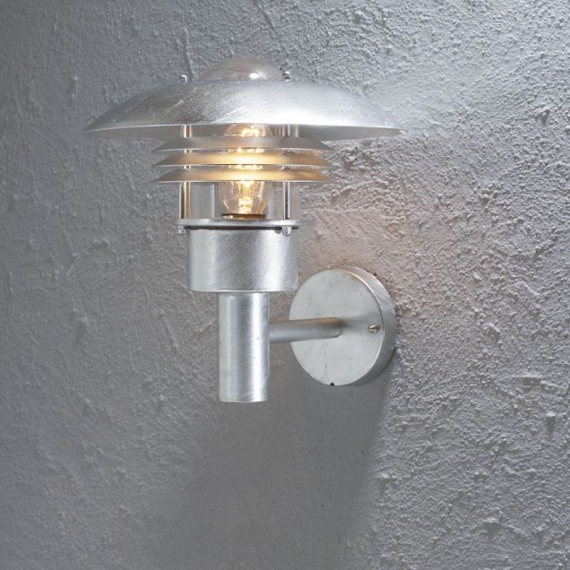Modena 230V wandarmatuur opwaarts double lamel 29cm, E 27 max 60W ~