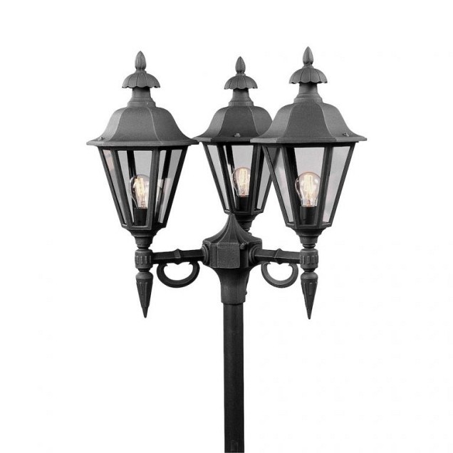 Pallas 230V staand armatuur 3-lichts 63cm excl paal, E27 max 3x 100W ~