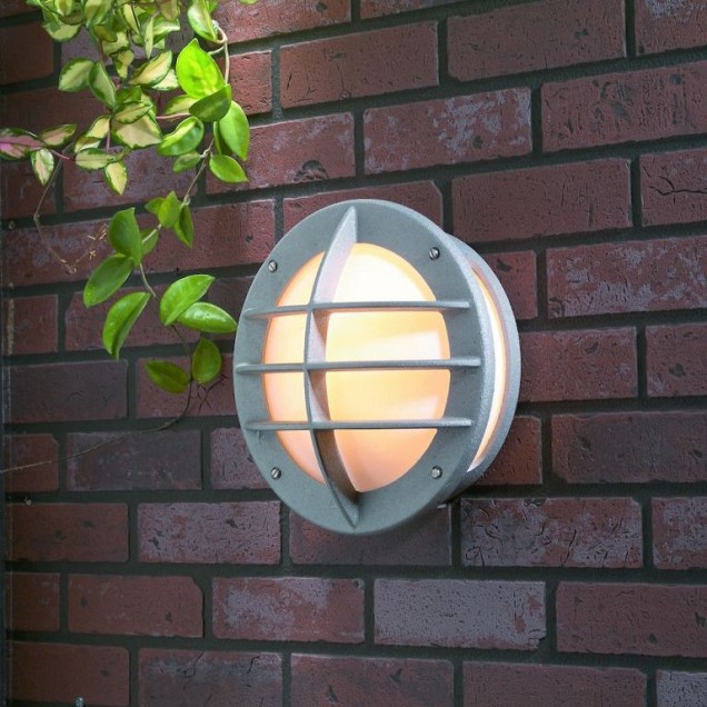 Oden 230V wandarmatuur flush 31cm, E27 max 60W, opaal acrylglas ~