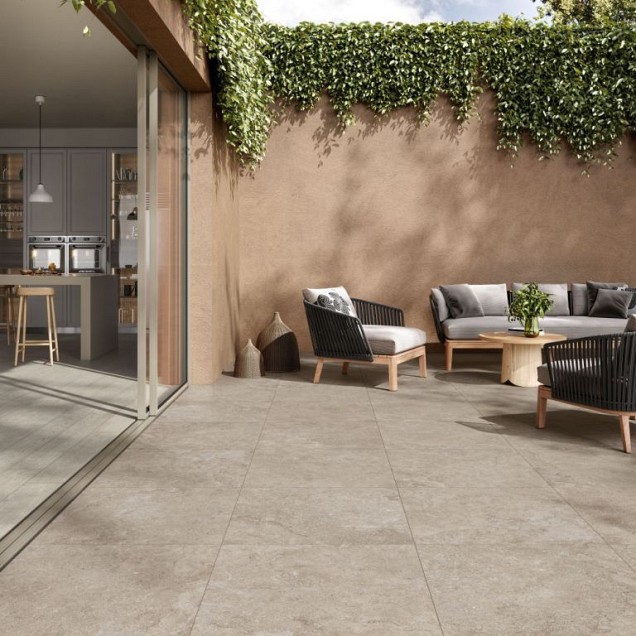 Keramische tegel TG 80x80x2 Entrée Framework Stone Taupe ~