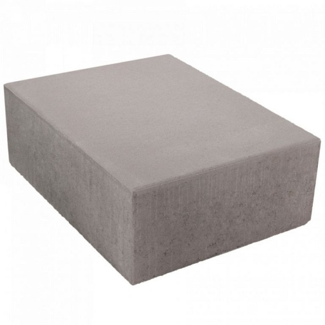 Traptrede massief grijs 50x40x18 cm. ~