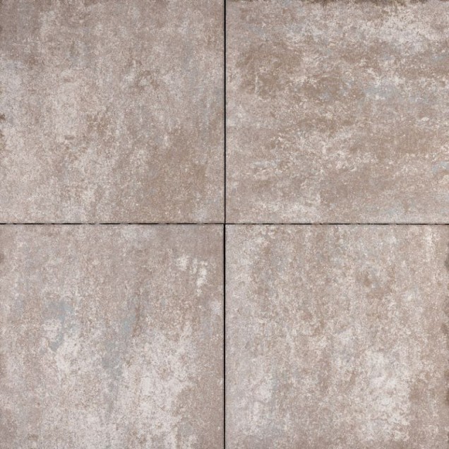 Betontegel Trippel T bruin nuance 80x80x4 cm. ~