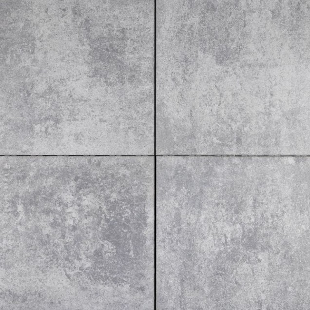 Betontegel Trippel T grijs nuance 80x80x4 cm. ~