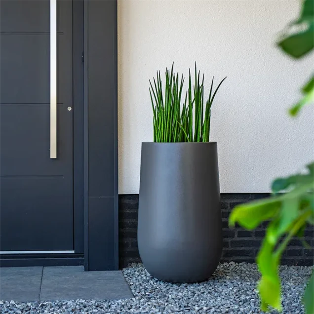 Komvormige bolle polyester bloembak Ø120x60 cm. ~