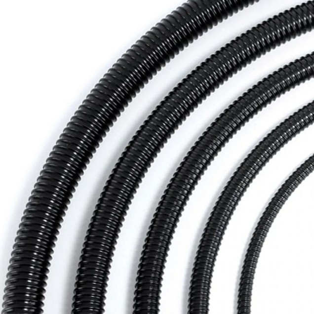 Vijver ribbelslang zwart 20 mm x 50 mtr ~