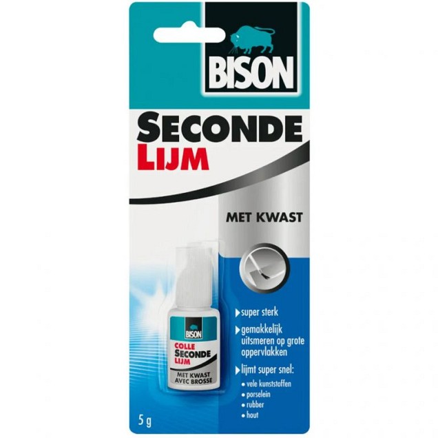 Secondelijm m/kwast 5 g ~