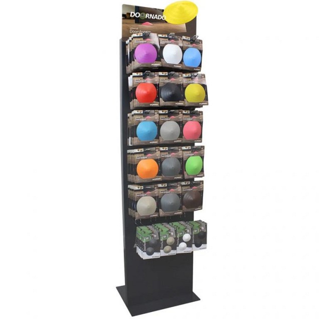 Deurstopper Display metaal 15x5st deurstopper / 4x10 muurbeschermer ~