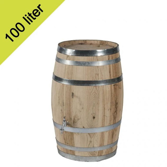 Regenton 100 liter Vulgat verchroomde kraan ~