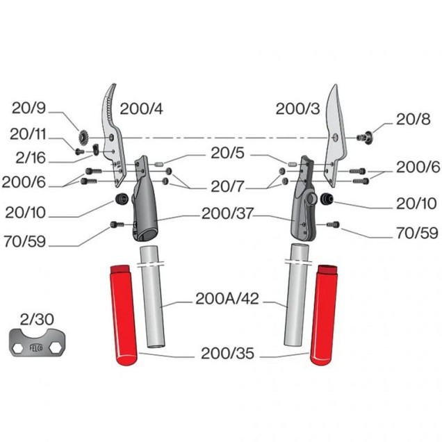 Felco schroefbout sector 20/11 ~
