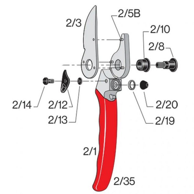 Felco handvat Felco 2 bovengreep 2/35 ~