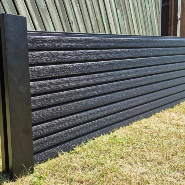 WPC Premium fence board Modern Ebony Black 21x160 mm. (wb150) L-179 cm. ~