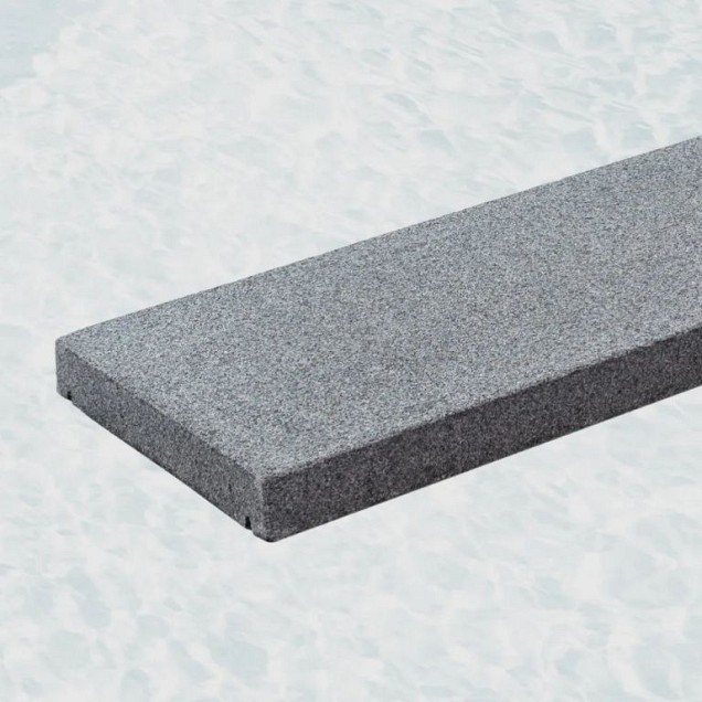 Donker grijs graniet G654 vijverrand gevlamd 100x25x4 cm. ~