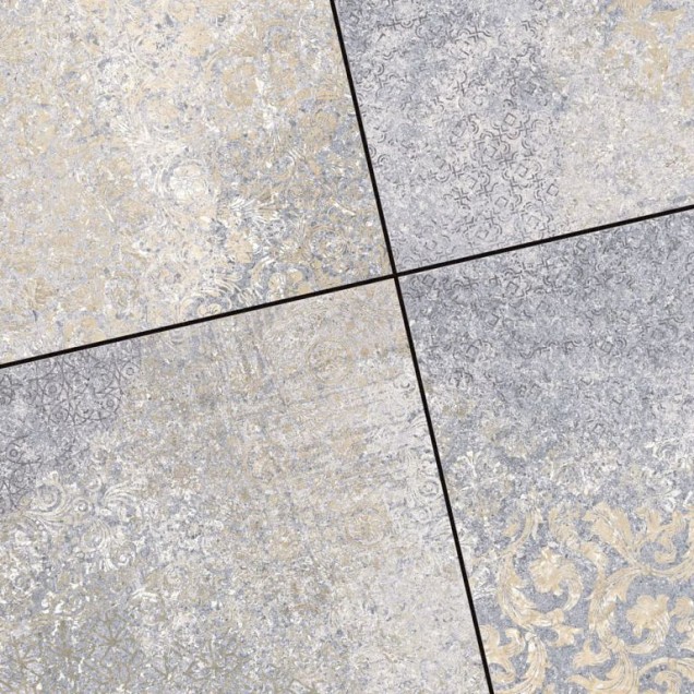 Cerasun Catania Decor Blue 60x60x4 cm. ~