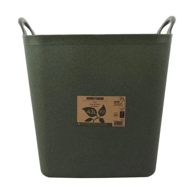 Flexibele kuip postconsumer recycled vierkant 43 liter groen ~