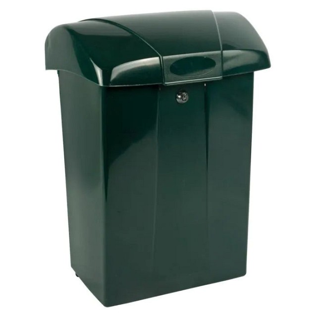 Brievenbus plastic groen afsluitbaar ~
