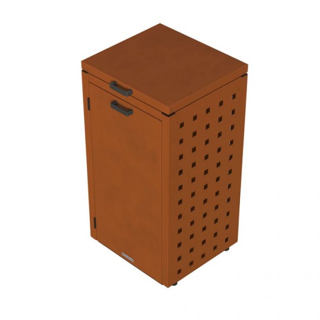 Kliko ombouw 120 ltr - 1 stuk CorTen met klep ~