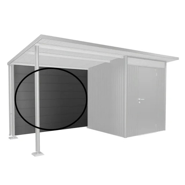 Achterwand L AvantGarde donkergrijs metallic ~