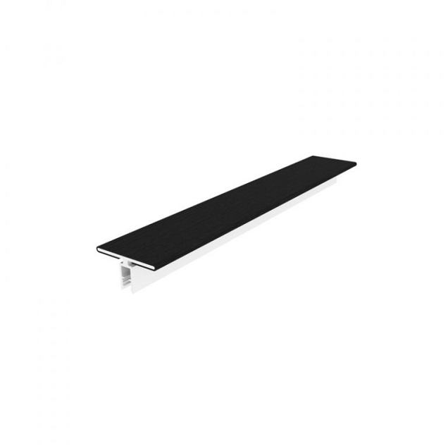 NTW aluminium u-klikprofiel CA228-CA229 Ebony zwart 300 ~