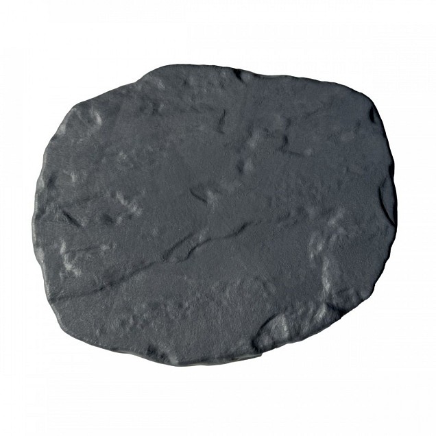 Stapsteen gerecycleerd kunststof 30x37x3.5 cm zwart ~