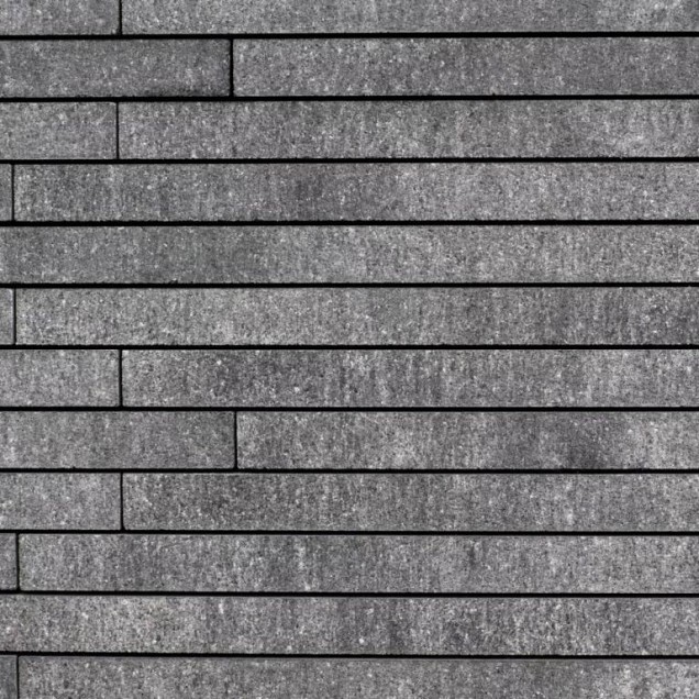 Panorama steenstrip 60x2x4 cm. Smoke Grey intense gezaagd ~
