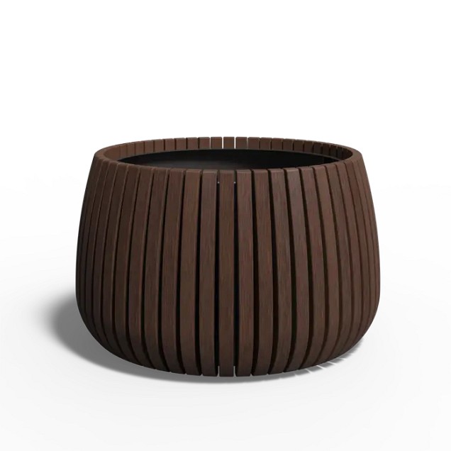 Ronde bamboe bloembak Ø98x60 cm. ~