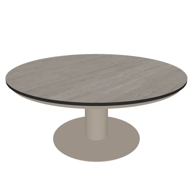 Moreno Dining Table Trespa Travertin 150 cm. Champagne ~