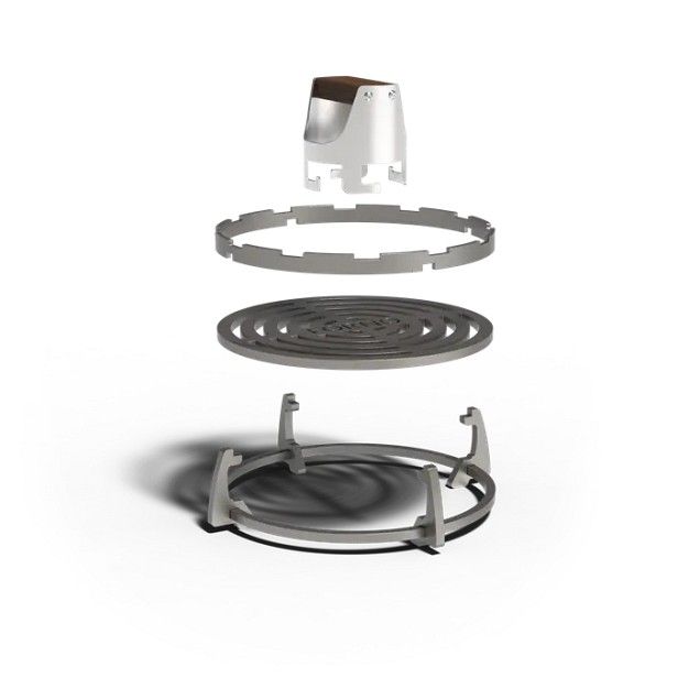 Cooking foob bumper staal 33,4x33,4x2,8 cm. ~