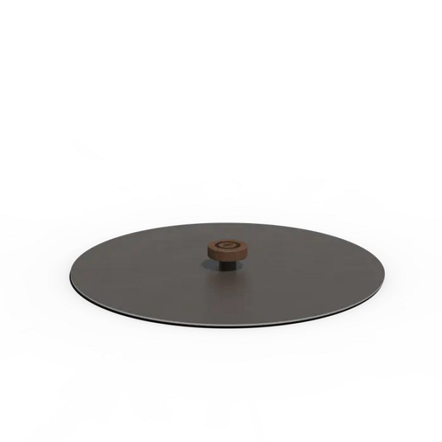 Cooking Quench plate staal + bamboe Ø55x4,3 cm. ~