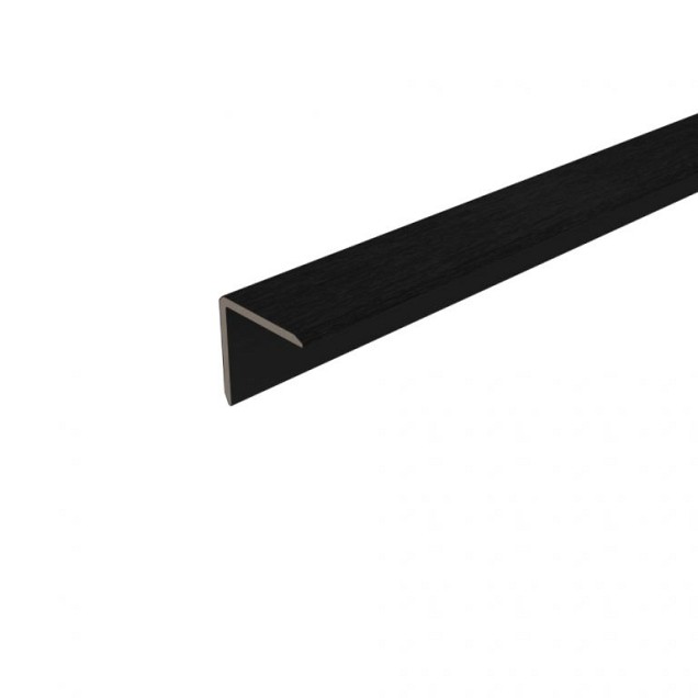 NTW HKC hoekprofiel 5,5x5,5x300 cm. Ebony zwart ~