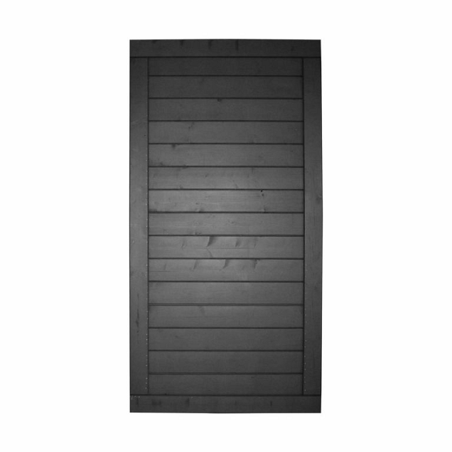 Vuren tuindeur Hillhout Basic Excellent 100x180x4,5 cm. zwart gespoten (RAL 9005) ~