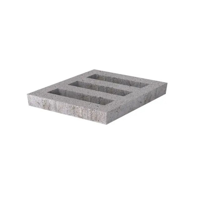 Schellevis Oudhollands grasbetontegel grijs open met facet 60x60x10 cm. ~