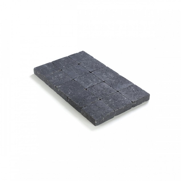 Kassei getrommeld 15x15x5 Zwart ~