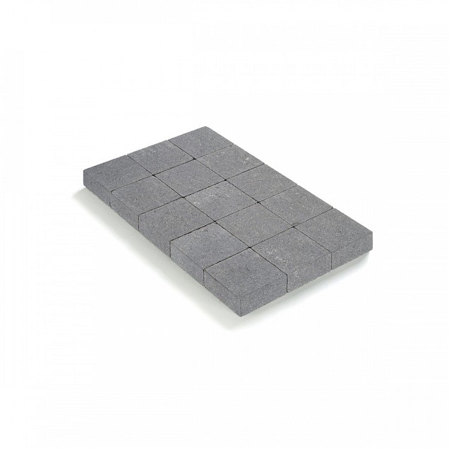 Kassei in-Line getrommeld 15x15x6 Muisgrijs ~