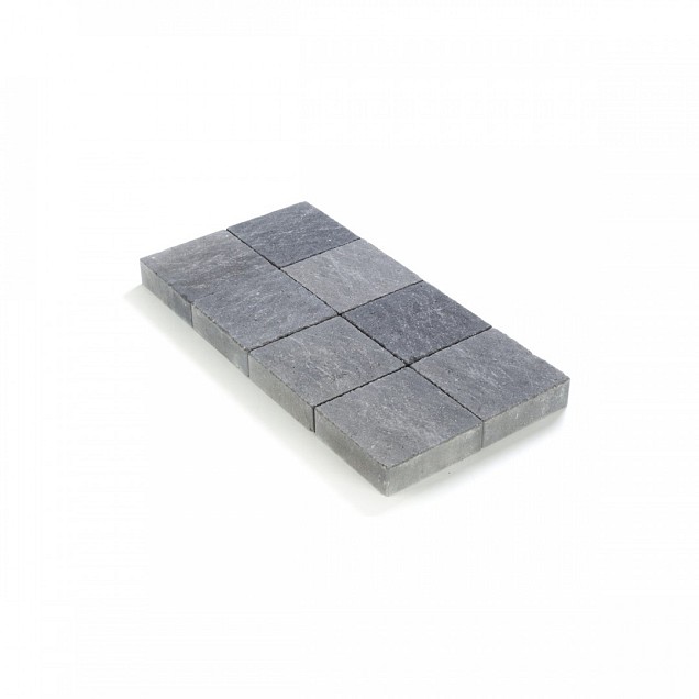 Kassei in-Line getrommeld 20x20x6 Grijs-Zwart ~