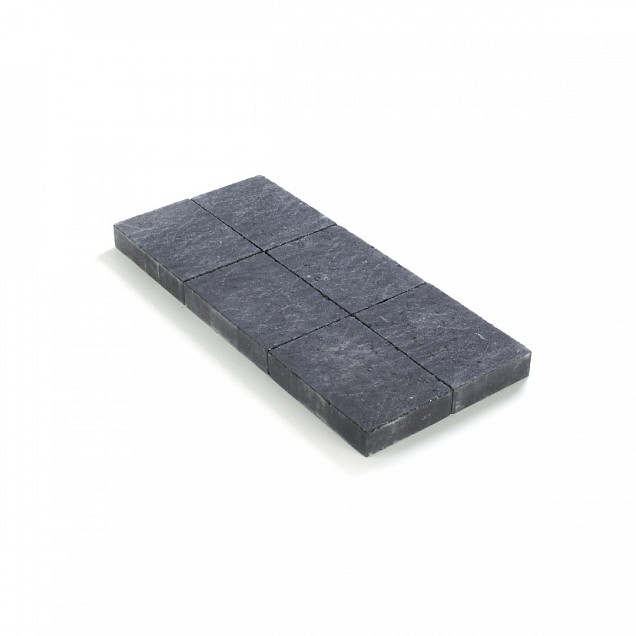 Kassei in-Line getrommeld 20x30x6 Zwart ~