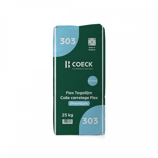 Coeck Flex Premium tegellijm Grijs 25 kg - C2 Te S1 - 303