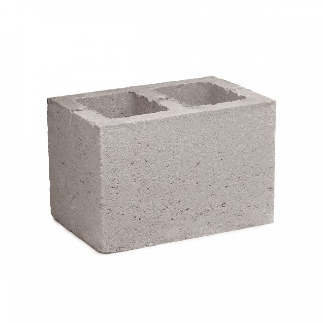 Zichtbetonblok Grijs 29x19x19 cm hol - Benor 8/1.6