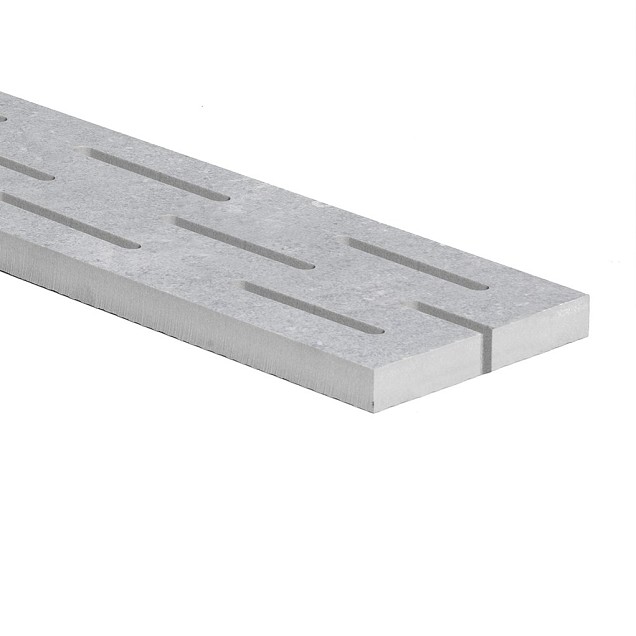 Keramisch rooster 50x13.3 cm dikte 20 mm met horizontale gleuven ~