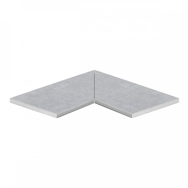 Keramiek 20 mm binnenhoek uit 2 stukken 60x30 cm 90° cm opgerond ~